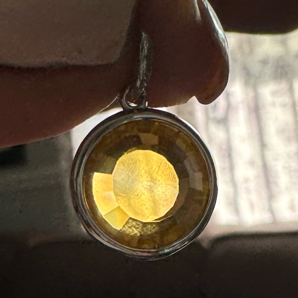 Tocara Silver And Yellow Precious Gem Pendant 20$